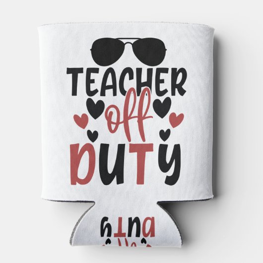 Onverwachte leerkracht van dienst blikjeskoeler (Achterkant)