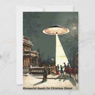 onverwachte samenvatting voor kerstdiner feestdagenkaart