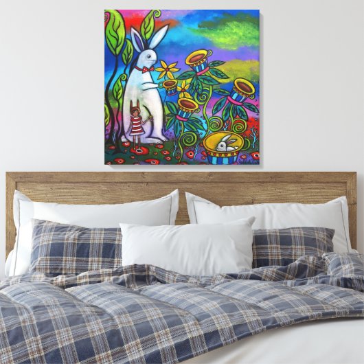 Onverwachte thee tijd galerij verpakte canvas Prin (Insitu (Slaapkamer))