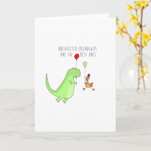 Onverwachte vriendschap kaart (Gele Bloem)