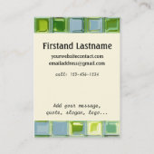 Onverwoestbare aangepaste Visitekaartjes met tapku (Achterkant)