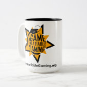 .onverzadigbaar. Gaming 15 oz. Mok (Voorkant links)