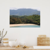 Onvolle strand, Kauai, Hawaii Poster (Keuken)
