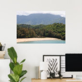 Onvolle strand, Kauai, Hawaii Poster (Thuiskantoor)