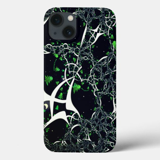 Onvolmaakte witte fractal op zwarte plek, brei Case-Mate iPhone case (Achterkant)