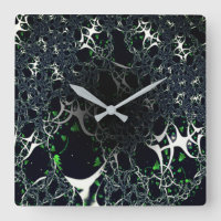 Onvolmaakte witte fractal op zwarte plek, brei
