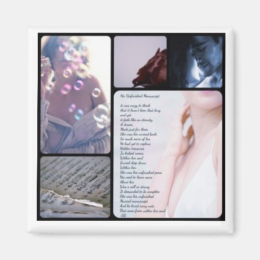 Onvoltooid manuscript Gedicht Edit 2 Magneet (Voorkant)