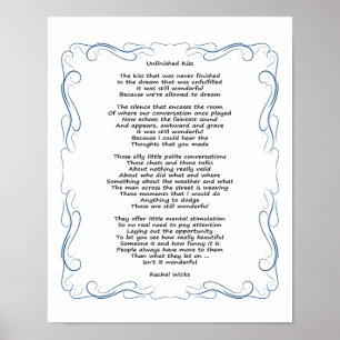 Onvoltooide Kus Gedicht Poster