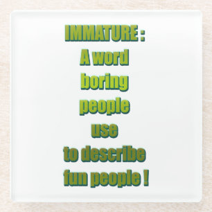 Onvolwassen grappige tekst glazen onderzetter