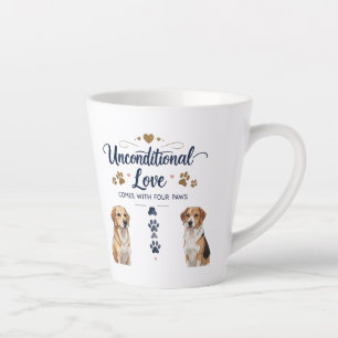 Onvoorwaardelijke liefde komt met vier poten - kle latte mok