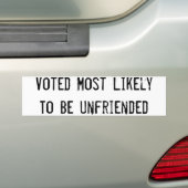 Onvriendelijkheid Bumpersticker (Op auto)