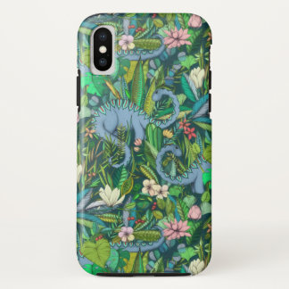 Onwaarschijnlijke botanische met dinosaurussen - d iPhone x hoesje