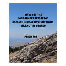 Onwankelbaar geloof in God Psalm 16:8 Bijbelvers