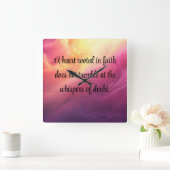 onwankelbaar geloof vierkante klok (Huis)