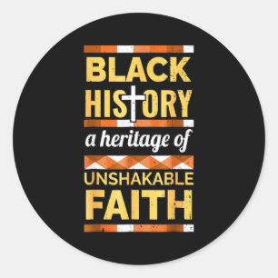 Onwankelbaar Geloof Zwarte Geschiedenis Maand Blm  Ronde Sticker
