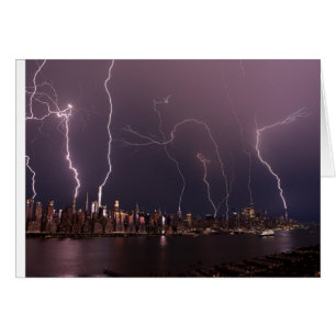 Onweer boven Manhattan, NYC