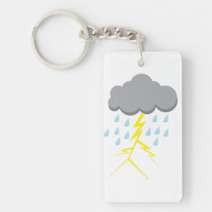 Onweer en bliksem sleutelhanger