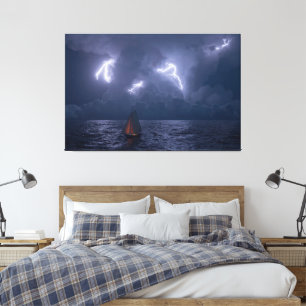 Onweerskop (Nacht) Canvas Afdruk