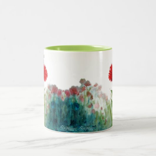 "Onweerstaanbaar." Bumble Bee getrokken naar een R Tweekleurige Koffiemok (Center)