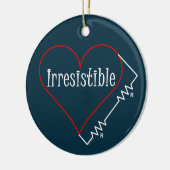 Onweerstaanbaar hart keramisch ornament (Links)