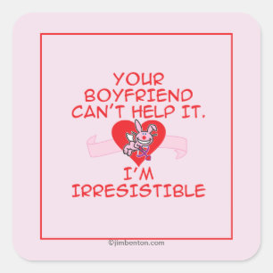 onweerstaanbaar vierkante sticker