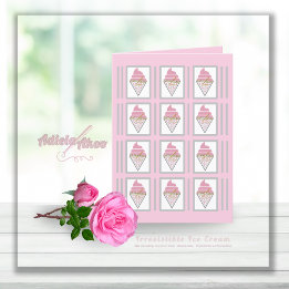 Onweerstaanbare Ice Cream Blank Uitnodiging / Groe