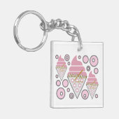 Onweerstaanbare ijskaartrijst Sleutelhanger (Voorkant Links)