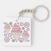 Onweerstaanbare ijskaartrijst Sleutelhanger (Achterkant)