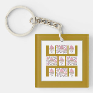 Onweerstaanbare ijskap van Cream Licorice in Caram Sleutelhanger