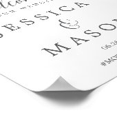 Onwelkomstteken voor blozen bruiloft poster (Hoek)