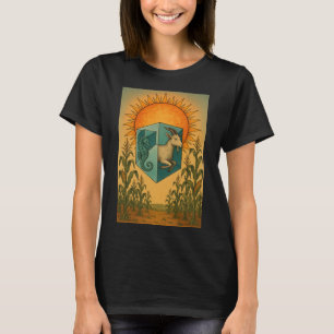 onwerkelijk veld t-shirt