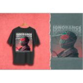 ONWETENDHEID gemaskerd gezicht Brutalisme Streetwe T-shirt