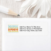 Onwetendheid is duurder dan onderwijs etiket (Insitu)