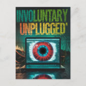 Onwillekeurige Retro-laptop oogbol glitch Briefkaart (Voorkant)