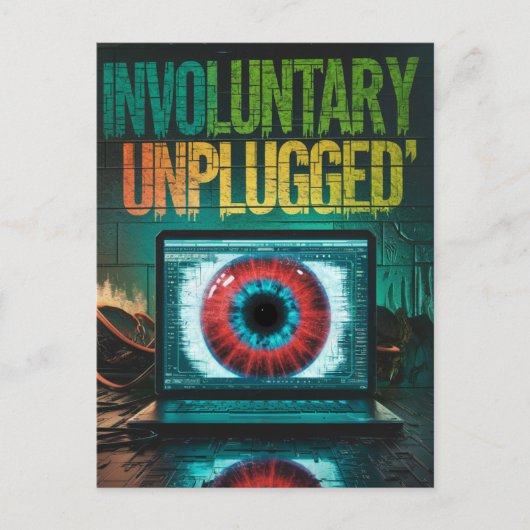 Onwillekeurige Retro-laptop oogbol glitch Briefkaart (Voorkant)