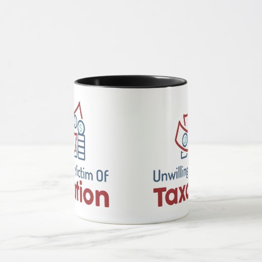 Onwillig slachtoffer van belasting mok (Midden)