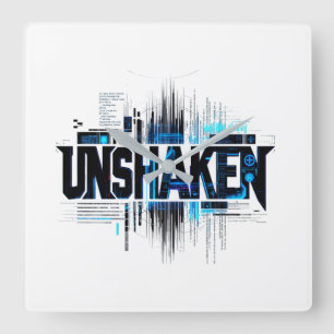 ONWRIKBARE Cyberpunk Wandklok Vierkante Klok