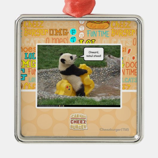 Onwurd, nobul steed! metalen ornament (Voorkant)