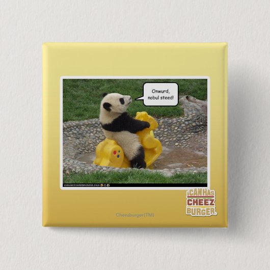 Onwurd, nobul steed! vierkante button 5,1 cm (Voorkant)