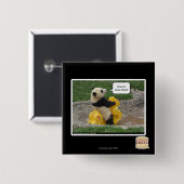 Onwurd, nobul steed! vierkante button 5,1 cm (Voorkant /achterkant)