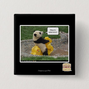 Onwurd, nobul steed! vierkante button 5,1 cm