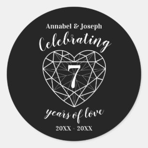Onyx anniversaire 7 ans d'amour autocollants