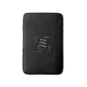 Onyx Black Velvet | Monogram karton Badmat (Voorkant Verticaal)