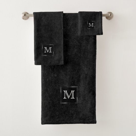 Onyx Black Velvet | Monogramme de hachage de table (En situation)