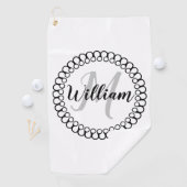 Onyx Cercle Décoratif Monogram Serviette de golf (En situation)