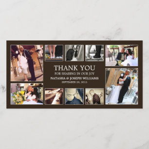 ONYX COLLAGE CARTE DE REMERCIEMENTS mariage