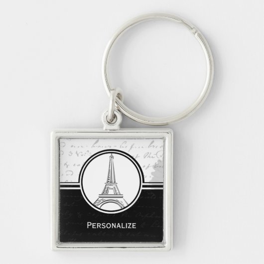 Onyx Eiffel Tower Sleutelhanger (Voorkant)
