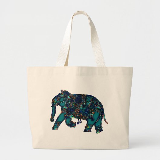 Onyx Elephant Grote Tote Bag (Voorkant)