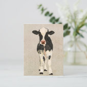 Onyx en Ivory Cow-Briefkaart Briefkaart (Staand voorkant)