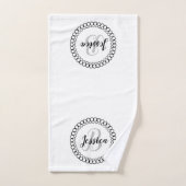 Onyx Ensemble de serviettes de bain Monogramme Cir (Serviette à main)